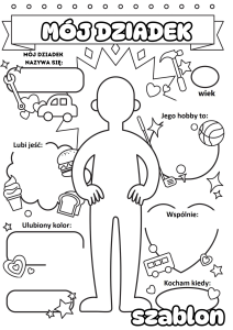 Mój Dziadek - Plansza do wypełnienia - Dzień Dziadka