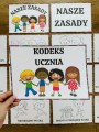 Jesień- Kodeks Ucznia/ Nasze Zasady - Ilustracje z opisami wersja czarno-biała