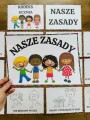 Jesień- Kodeks Ucznia/ Nasze Zasady - Ilustracje z opisami wersja czarno-biała
