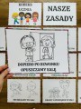 Jesień- Kodeks Ucznia/ Nasze Zasady - Ilustracje z opisami wersja czarno-biała