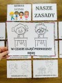 Jesień- Kodeks Ucznia/ Nasze Zasady - Ilustracje z opisami wersja czarno-biała