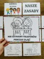 Jesień- Kodeks Ucznia/ Nasze Zasady - Ilustracje z opisami wersja czarno-biała