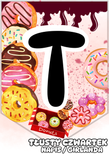 Napis / Girlanda (wzór 3 ) - Tłusty Czwartek  