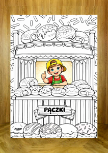 Fotobudka XXL- Czarno- Biała  ( wzór 4) - Tłusty Czwartek  