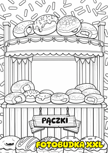 Fotobudka XXL- Czarno- Biała  ( wzór 4) - Tłusty Czwartek   