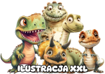 Dzień Dinozaura - Ilustracje do dekoracji