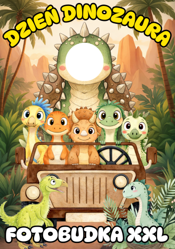 Fotobudka XXL ( wzór 2 )  - Dzień Dinozaura  