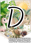 Dzień Dinozaura- Napis / Girlanda ( wzór 2 )