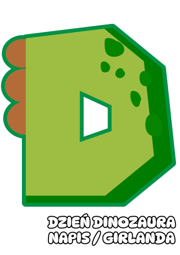 Dzień Dinozaura- Napis / Girlanda ( wzór 3 ) 