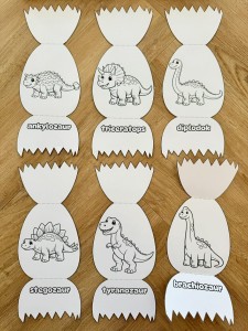 Jaja Otwierane - Praca Plastyczna - Dzień Dinozaura   