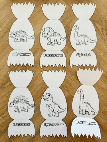 Jaja Otwierane - Praca Plastyczna - Dzień Dinozaura   