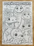 Kolorowanka XXL ( wzór 2 ) - Dzień Dinozaura 