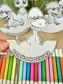 Dinozaury ze skorupkami - Praca Plastyczna - Dzień Dinozaura