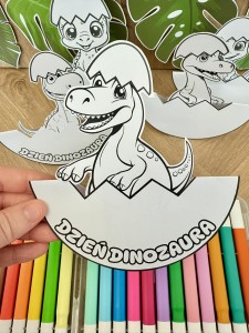 Dinozaury ze skorupkami - Praca Plastyczna - Dzień Dinozaura