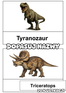 Dopasuj Nazwy Dinozaurów - Dzień Dinozaura 