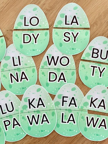 Dopasuj Sylaby - Dzień Dinozaura 