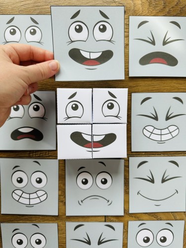 Emocje- kostki do ułożenia