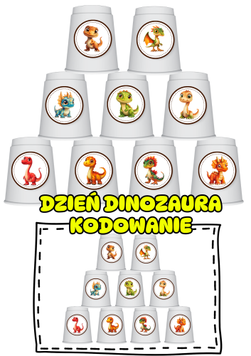Dzień Dinozaura- Zabawy z Kubeczkami - Kodowanie