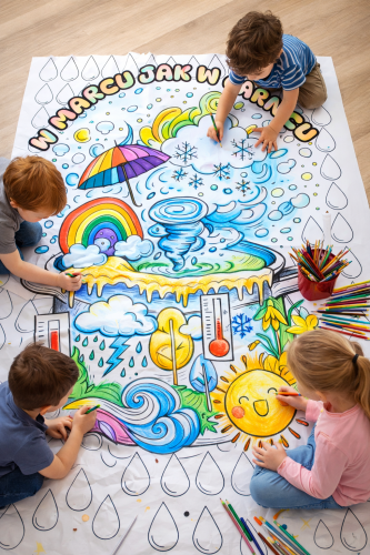 W Marcu Jak w Garncu - Kolorowanka XXL ( wzór 1 )  