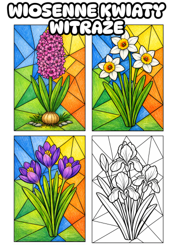 Wiosenne Kwiaty - Witraże / Prace Plastyczne - Wiosna