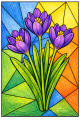 Wiosenne Kwiaty - Witraże / Prace Plastyczne - Wiosna