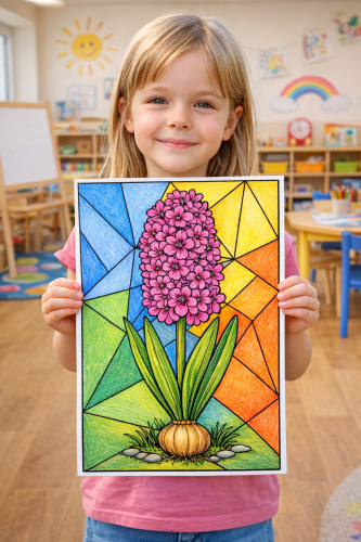 Wiosenne Kwiaty - Witraże / Prace Plastyczne - Wiosna  