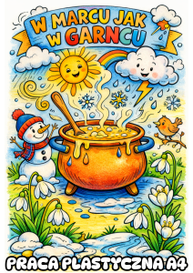 W Marcu Jak w Garncu - Praca Plastyczna A4 ( wzór 1 )  - Wiosna