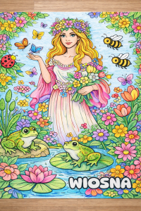 Kolorowanka XXL - Wiosna ( wzór 2 ) 
