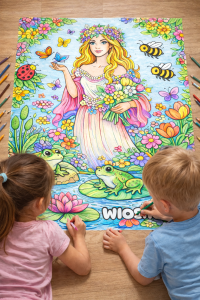 Kolorowanka XXL - Wiosna ( wzór 2 )  