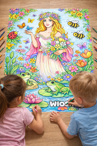 Kolorowanka XXL - Wiosna ( wzór 2 )  