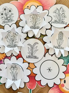 Co Kryje Kwiatek ?  - ( wersja biało  - czarna )  - Wiosna  