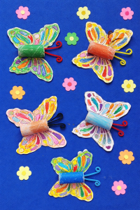 Skrzydła Motyli - Wiosenna Praca Plastyczna - Wiosna