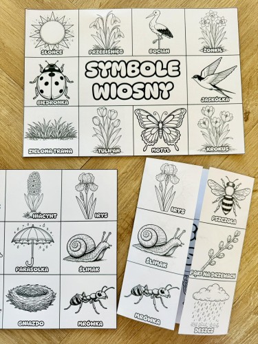 Symbole Wiosny - Książeczka Składana / Wklejka - Wiosna   