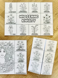Wiosenne Kwiaty - Książeczka Składana / Wklejka - Wiosna    