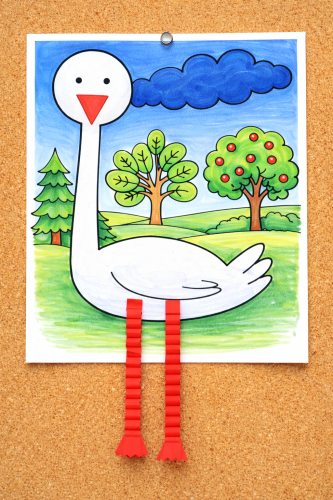 Bocian - Praca Plastyczna - Wiosna
