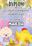  Dyplom z udział w konkursie z możliwością edycji tekstu - Wielkanoc