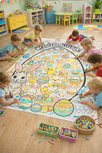 Wielkanocna Kolorowanka XXL - Pisanka - Wielkanoc 