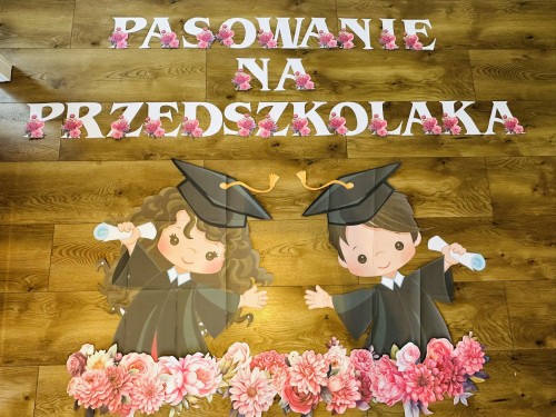Pasowanie Przedszkolaka - Dekoracje Z Napisem - Wzór 1