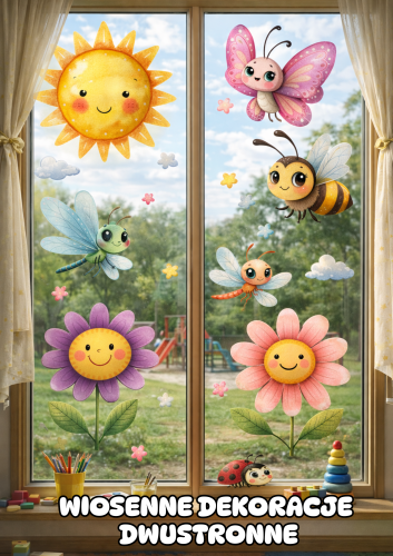 Wiosenne Dekoracje Dwustronne - (wersja 3 ) - Wiosna  