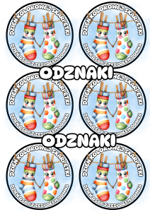 Dzień Kolorowej Skarpetki - Odznaki (wzór 2 )