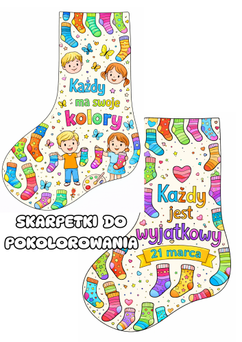 Skarpetki z Hasłami - Dzień Kolorowej Skarpetki