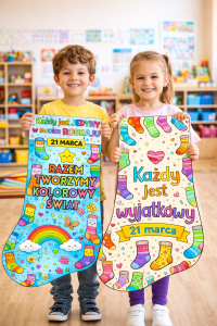 Skarpetki z Hasłami - Dzień Kolorowej Skarpetki 