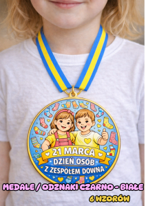 Odznaki / Medale - ( biało- czarne ) - Dzień Kolorowej Skarpetki 