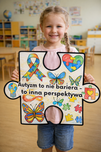 Puzzle z Hasłami do pokolorowania - Dzień Autyzmu  