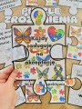 Puzzle z Hasłami do pokolorowania - Dzień Autyzmu  