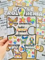 Puzzle z Hasłami do pokolorowania - Dzień Autyzmu  
