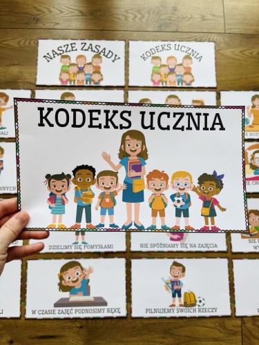 Jesień - Wersja 2 - Kodeks Ucznia/ Nasze Zasady - Ilustracje z opisami 