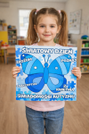 Dzień Autyzmu - Szablon Pracy Plastycznej  z motylem 