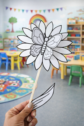  Kwiaty z Motylkami 3D - Praca Plastyczna - Dzień Autyzmu