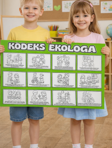  Plakat XXL - Kodeks Ekologa  ( wersja biało- czarna ) - Dzień Ziemi 